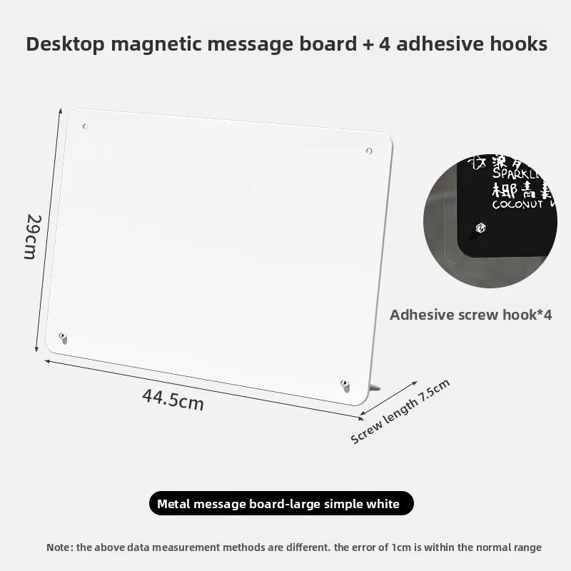 Desktop Magnetic Whiteboard & Blackboard for Cafe & Office Display