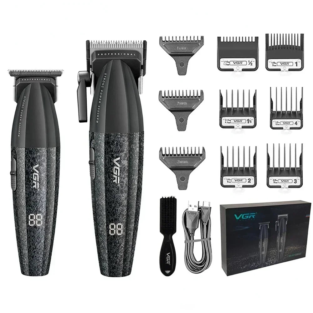 VGR Professional Cordless Hair Trimmer - Electric Clippers