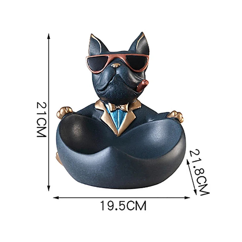 Elegant Dog Figurine Storage Box - Stylish Pet Decor & Organizer