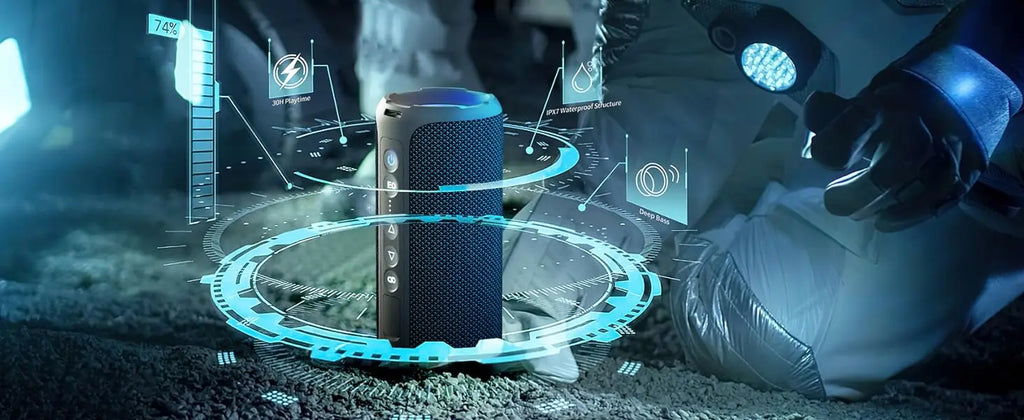 Ortizan 40W Enhanced Bass IP7 Waterproof Outdoor Bluetooth Speaker