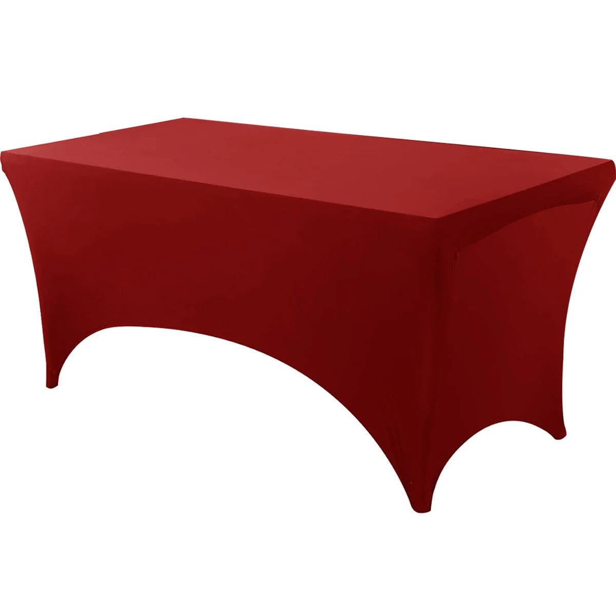 Spandex Tablecloth - Tight Fitted, Washable & Wrinkle Resistant Rectangular Table Cover for Events & Parties