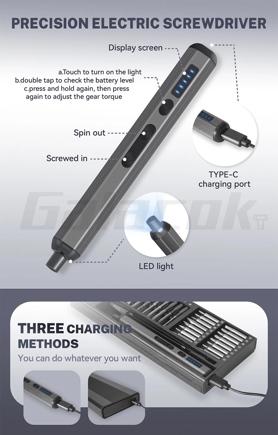 Precision Electric Screwdriver Set 68-in-1 for Mobile & Tablet Repair