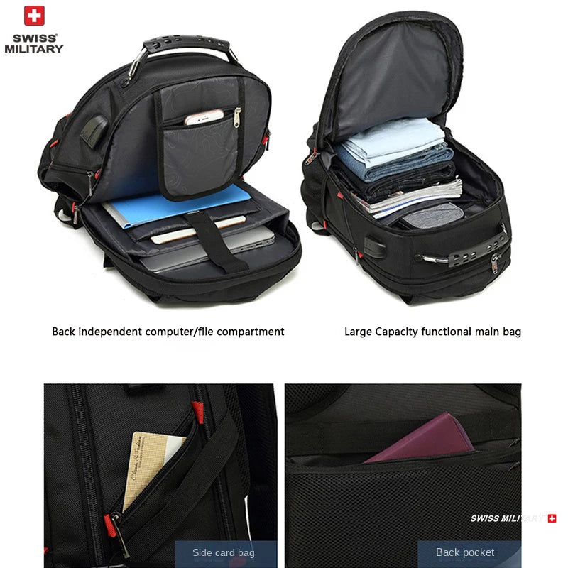 SWISS MILITARY Heavy-Duty Travel Backpack | Durable & Spacious