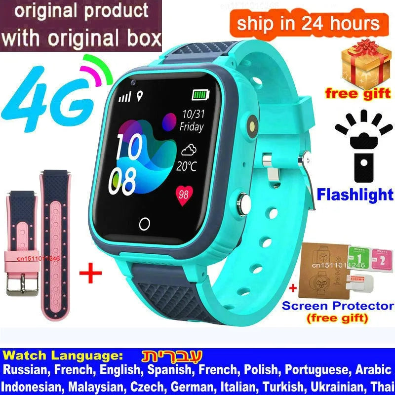 LT21 Kids 4G Smartwatch - GPS, Video Call, SOS, IP67 Waterproof