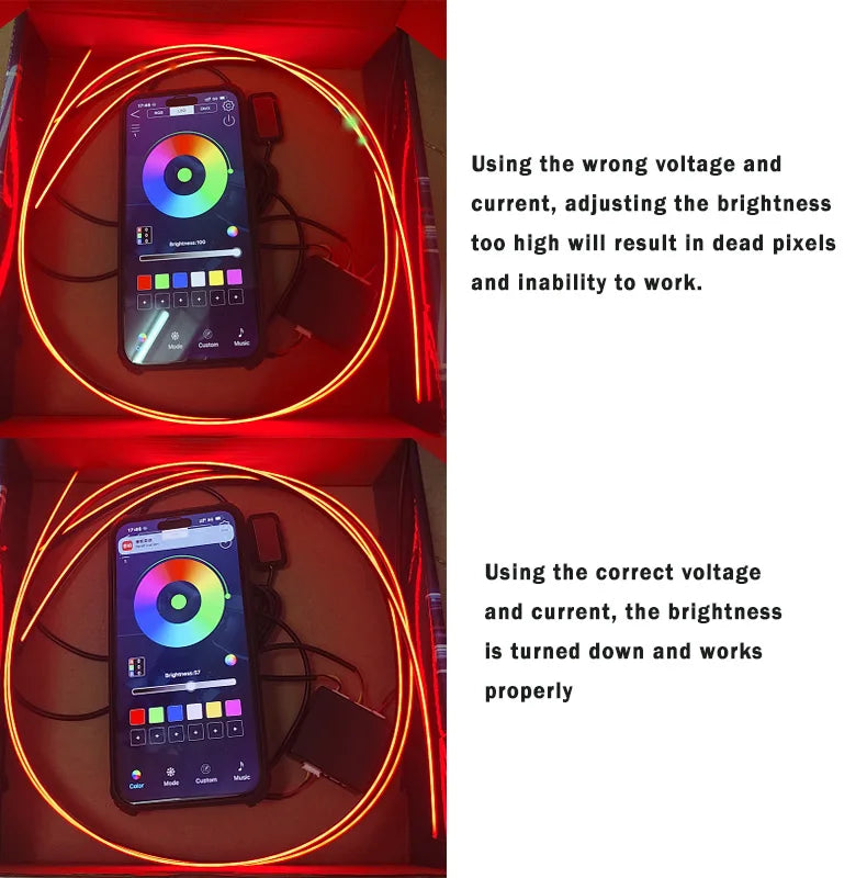 RGB LED Car Ambient Light Kit - APP Control Streamer Atmosphere Lamp