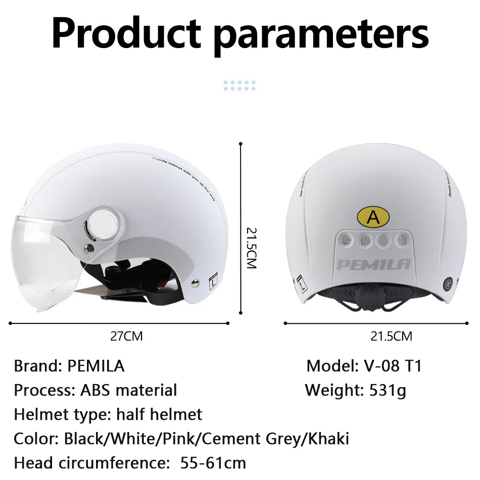 PEMILA Cycling Helmet with Goggles, Ear Protection & Reflective Safety - Adult MTB Road E-Bike