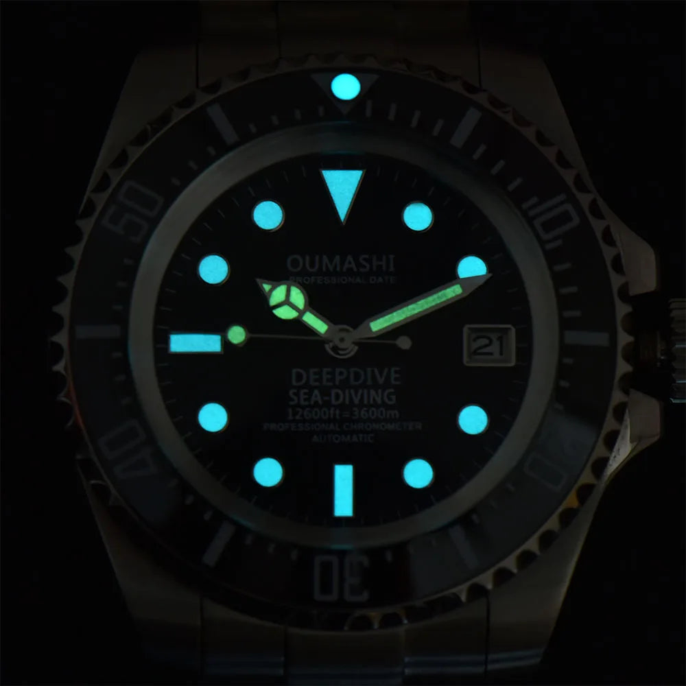 Men's 44mm Deep Sea Automatic Mechanical Dive Watch