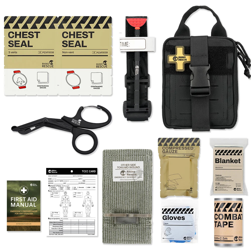 Rhino Rescue EDC First Aid Kit Pouch - Tactical Trauma Gear
