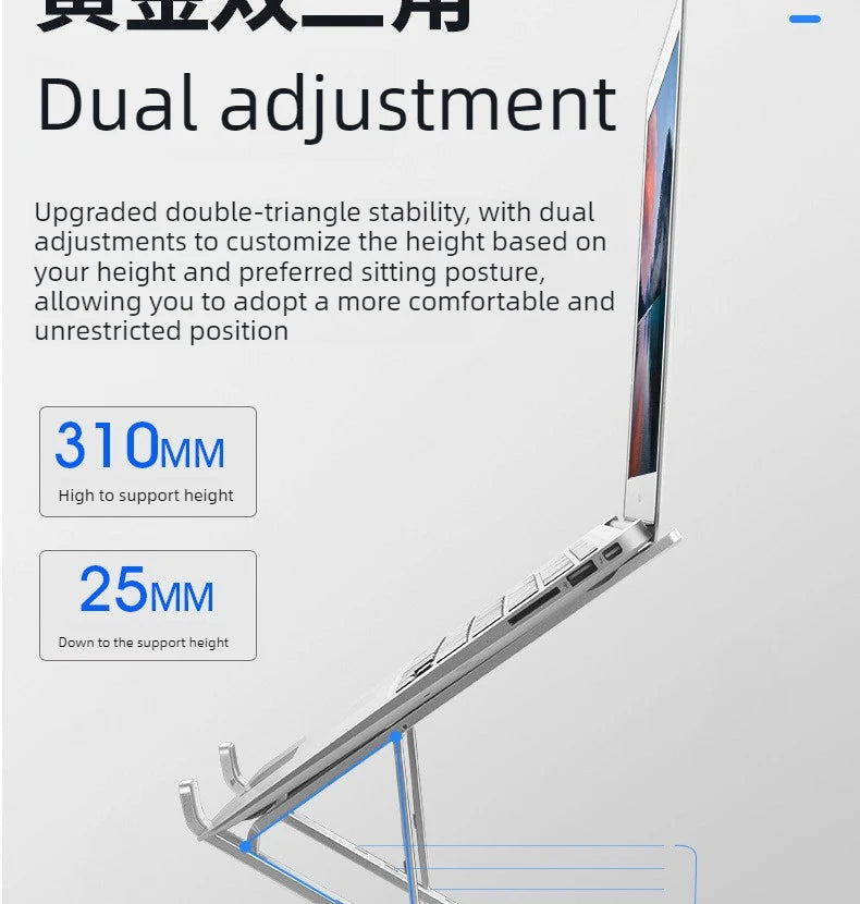 Dawndesslo Ergonomic Laptop Stand - Adjustable Desk Holder