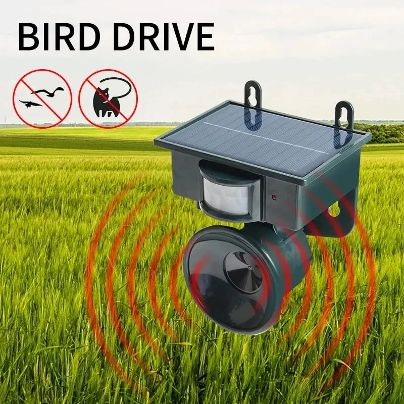 Solar Ultrasonic Animal Repellent - Deer, Cat, Dog, Bird, Mouse Deterrent