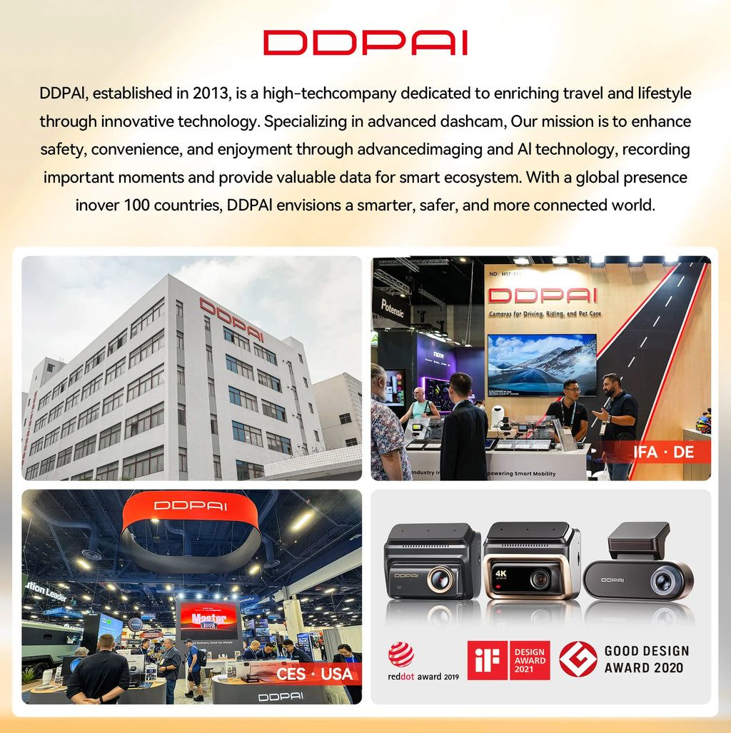 DDPAI N5 Dual 4K Dash Cam - Front & Rear, NightVIS, ADAS, GPS