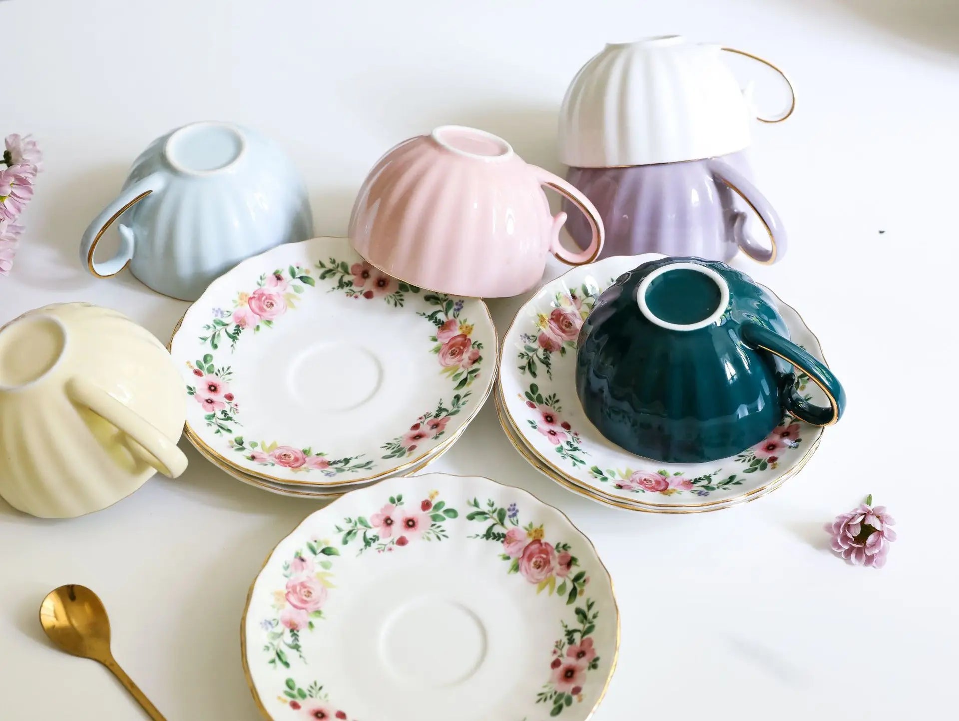 Vabena Luxury Bone China Coffee & Tea Set - Elegant Serveware