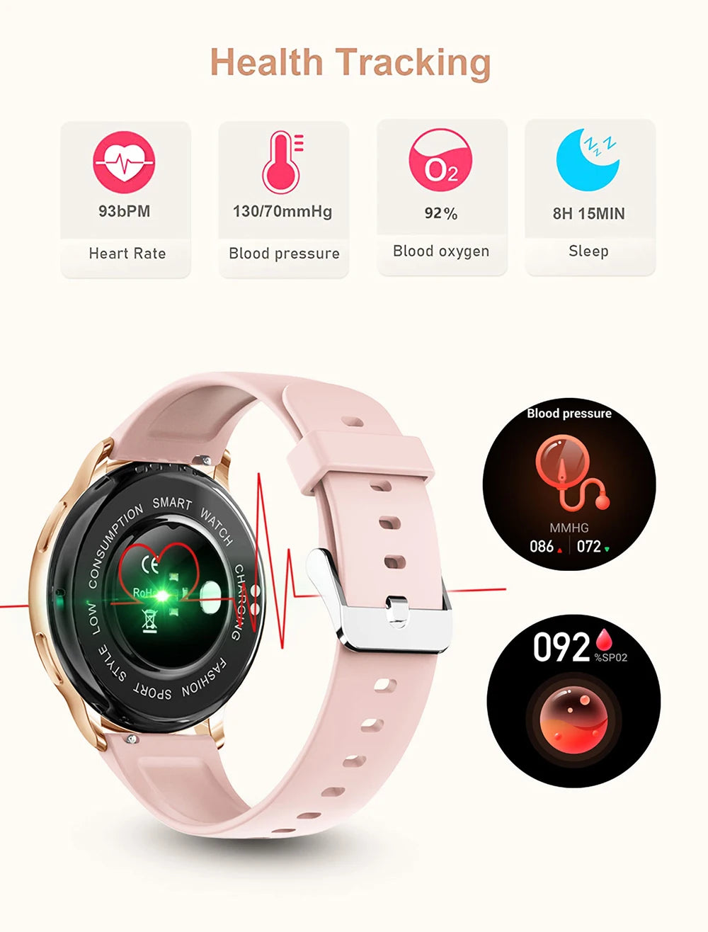 MEVADEN Bluetooth Call Smart Watch - Custom Dial, Fitness Tracker Y22