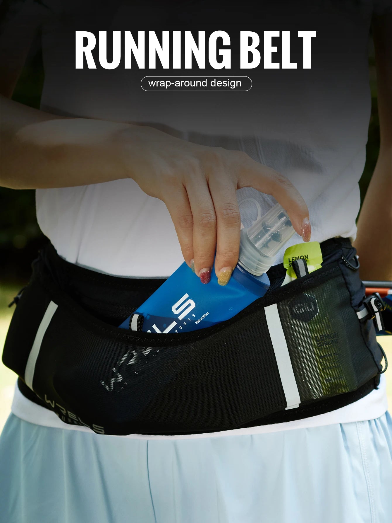 WRELS Invisible Running Belt - Waterproof Multi-Function Marathon Fanny Pack
