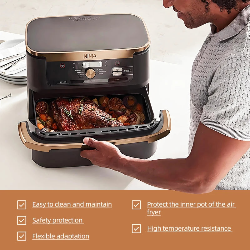 Reusable Silicone Air Fryer Liner for Ninja AF500 - Non-Stick, Easy Clean