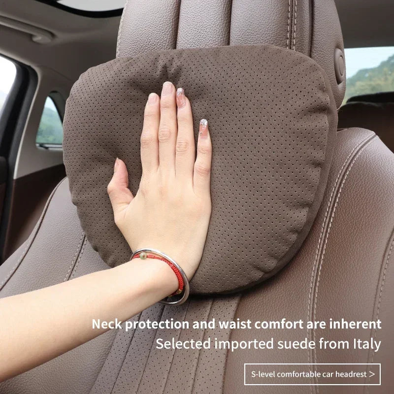Premium Car Headrest Neck Support Pillow - Maybach S-Class Design, Universal Fit