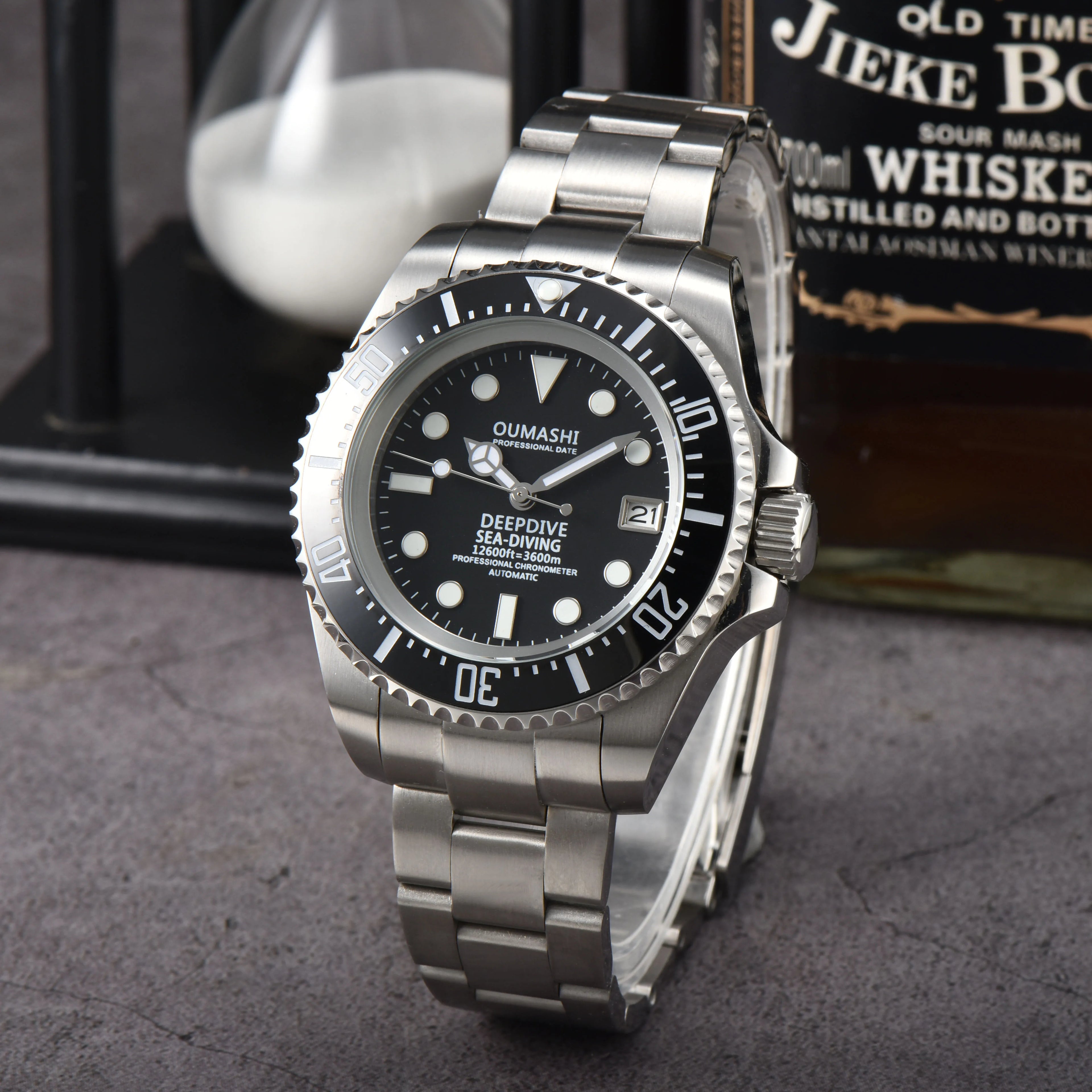 Men's 44mm Deep Sea Automatic Mechanical Dive Watch