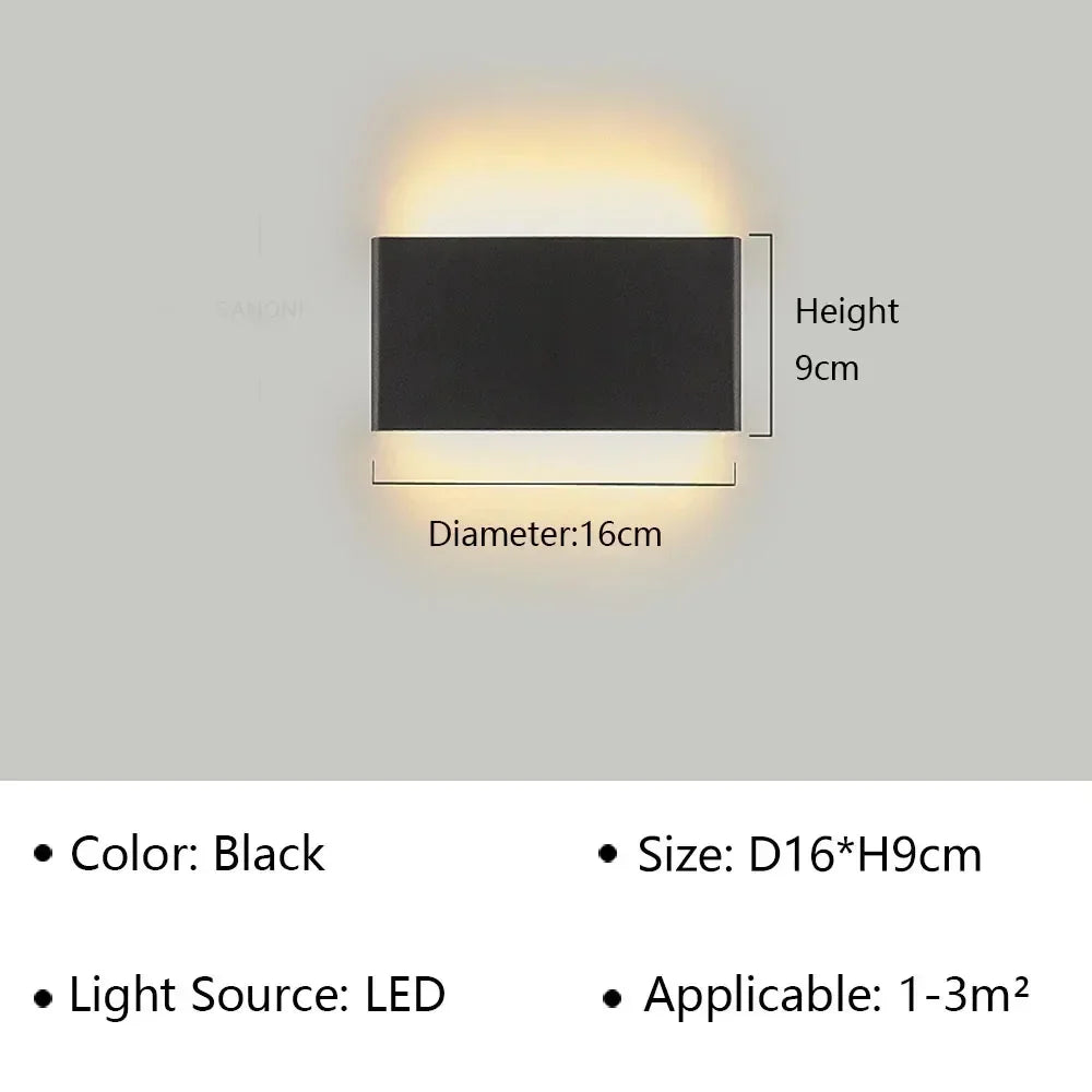Modern LED Wall Lamp Sconce - Indoor Lighting Fixture for Bedside, Living Room, Stairs, Bathroom & Home Decor