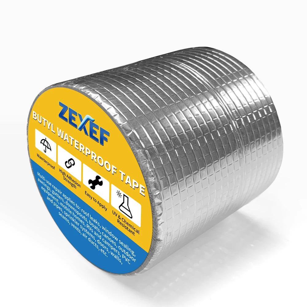 Waterproof Aluminum Butyl Tape - High Temp Roof & Wall Repair Sealant