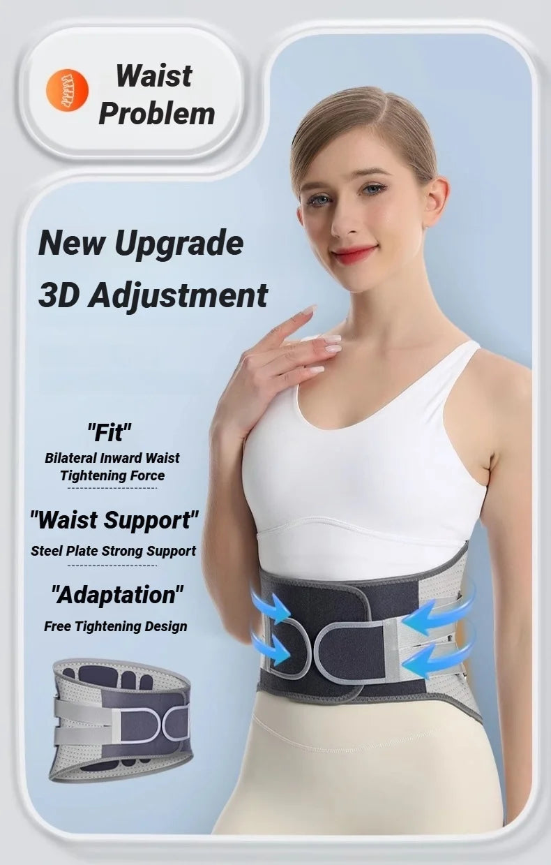 Back Brace Support Belt for Lower Back Pain Relief | Adjustable Lumbar Waist Support