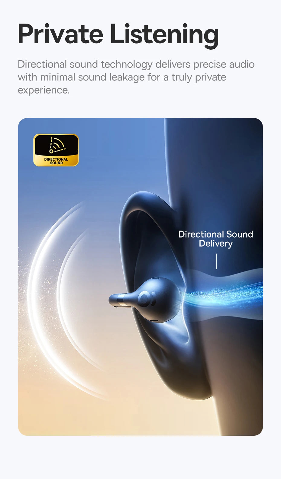 Baseus BC1 Open Ear Clip Earbuds - Wireless Bluetooth 6.0 Sports Headphones with 4-Mics & Super Bass IP55