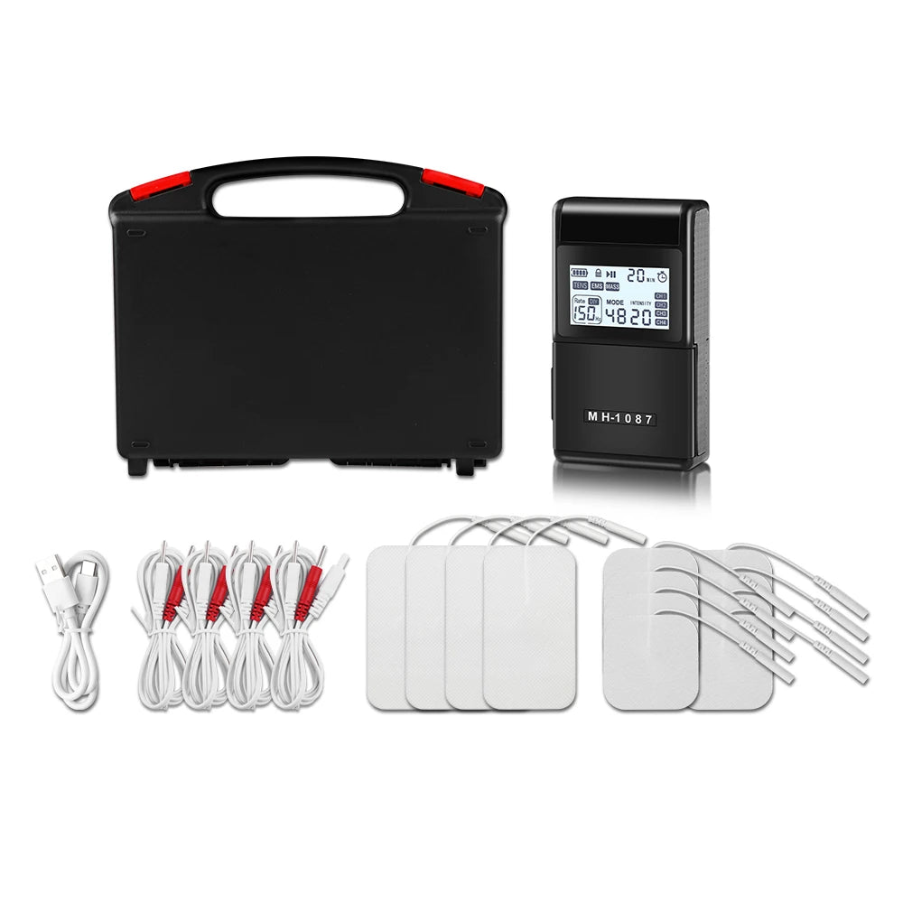 Digital TENS Unit: 4-Channel Rechargeable Muscle Stimulator for Pain Relief