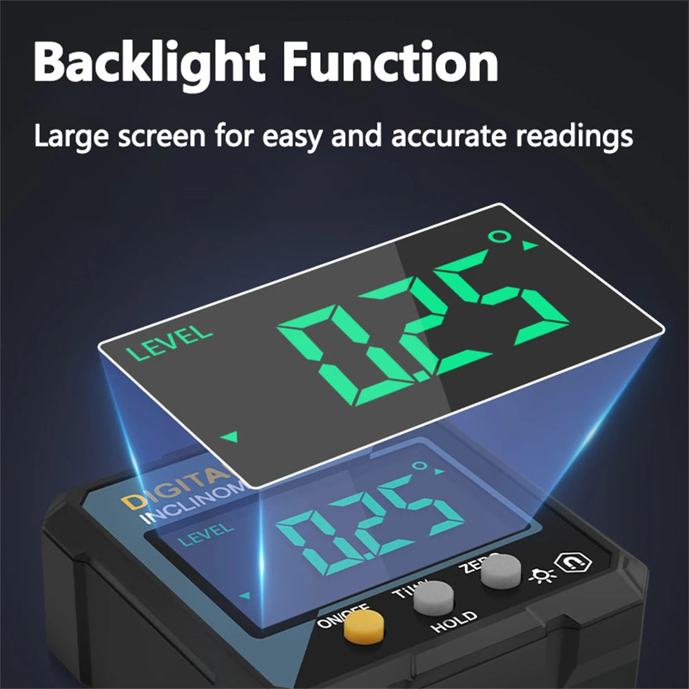 Vabena 4-Sided Magnetic Dual Laser Digital Inclinometer | Woodworking Angle Finder