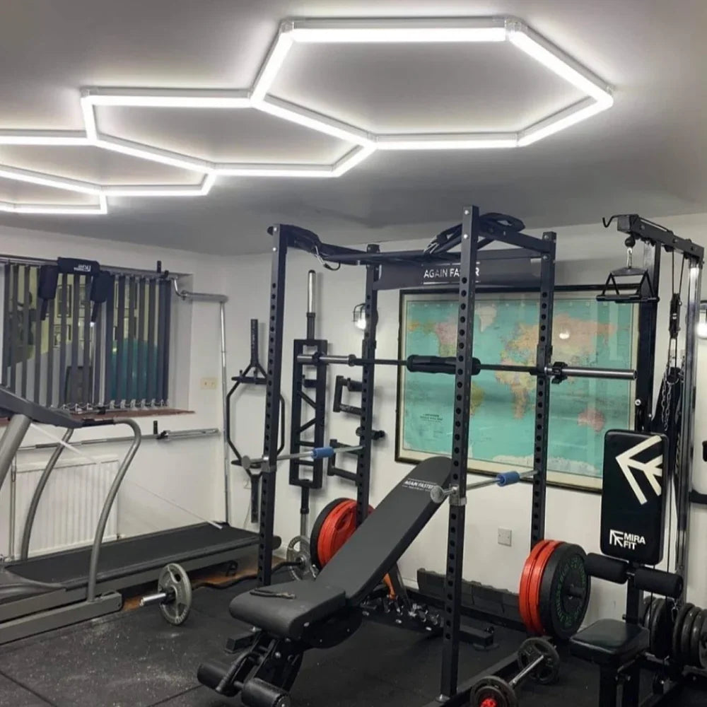 Garage Hexagon LED Light 50000H 6500K Ultra Bright