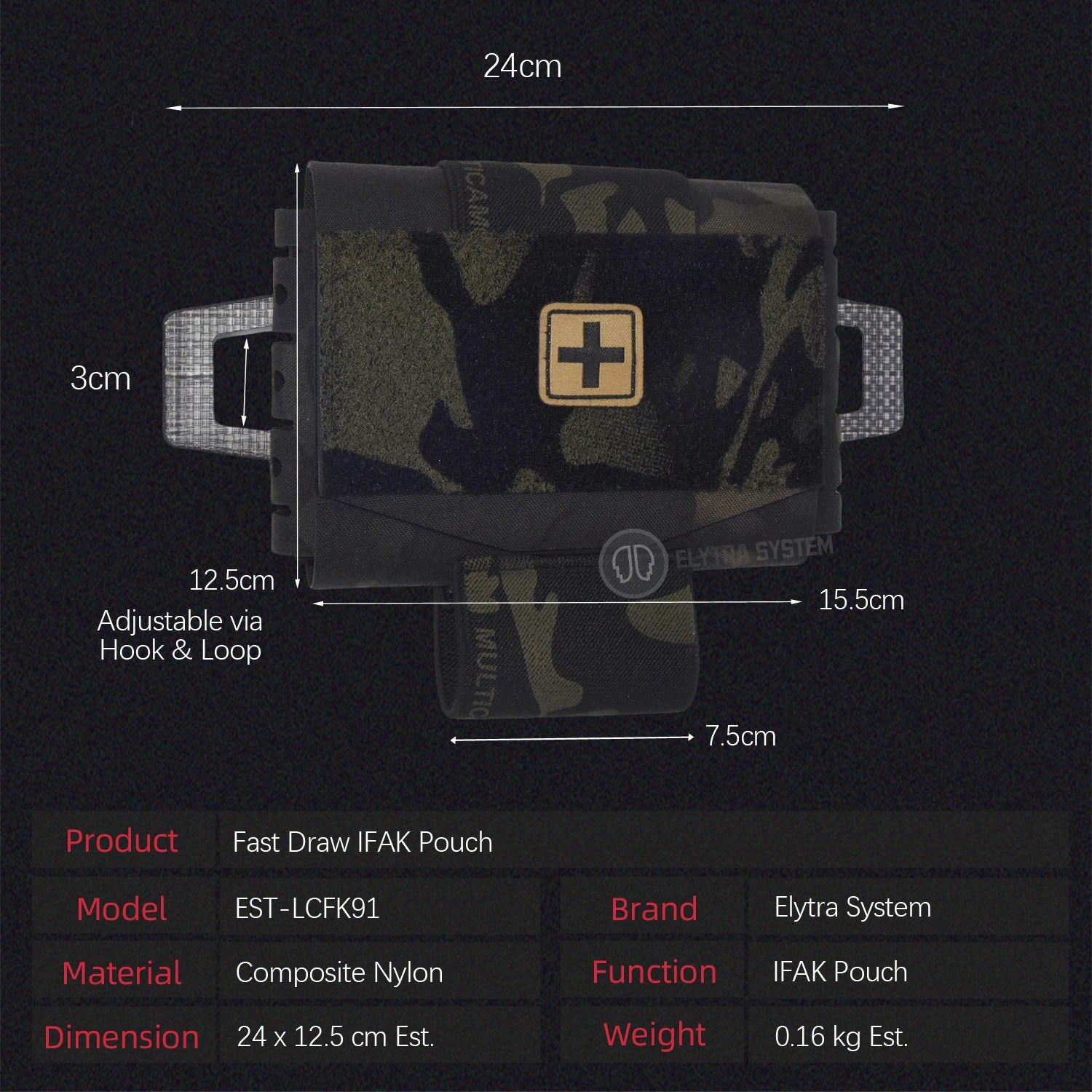 Tactical Molle IFAK Pouch - Rapid Deployment First Aid Kit