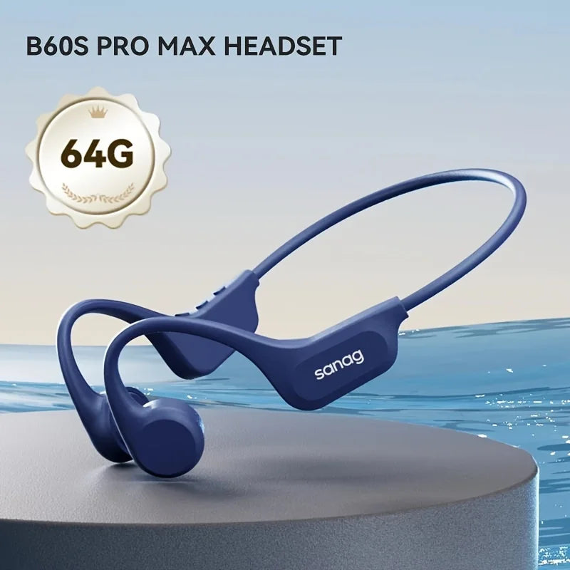 Sanag B60S Bone Conduction Swimming Headphones IPX8 Bluetooth MP3
