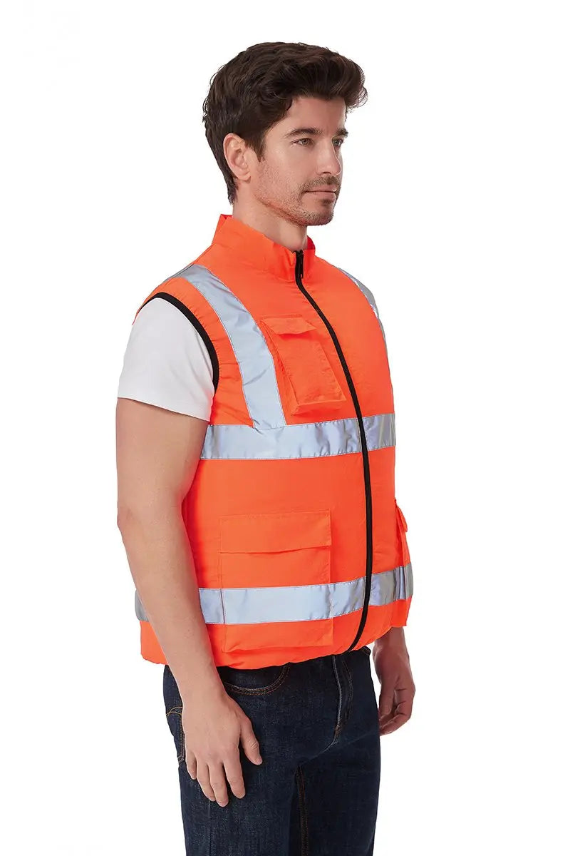 USB Powered Cooling Fan Work Vest - Reflective Summer Safety
