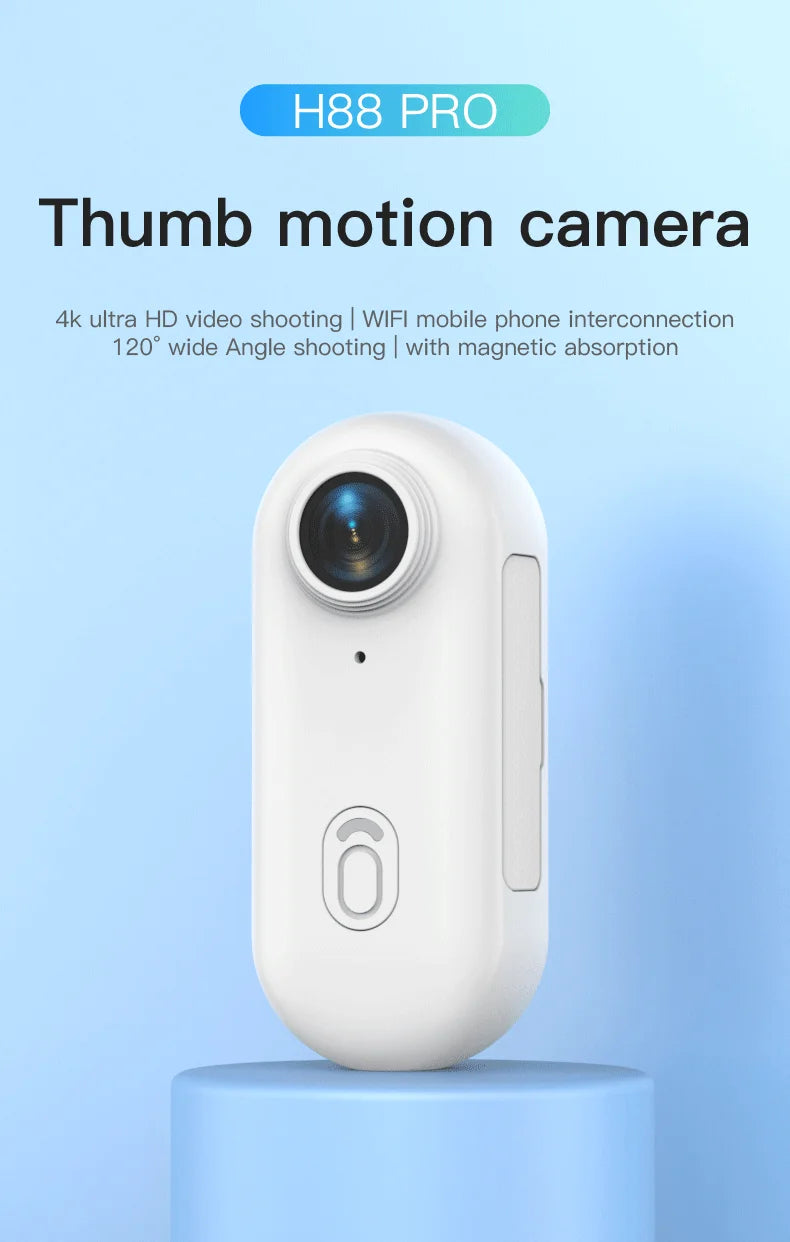 4K Mini WiFi Magnetic POV Action Camera - Waterproof Sport Vlogging Recorder