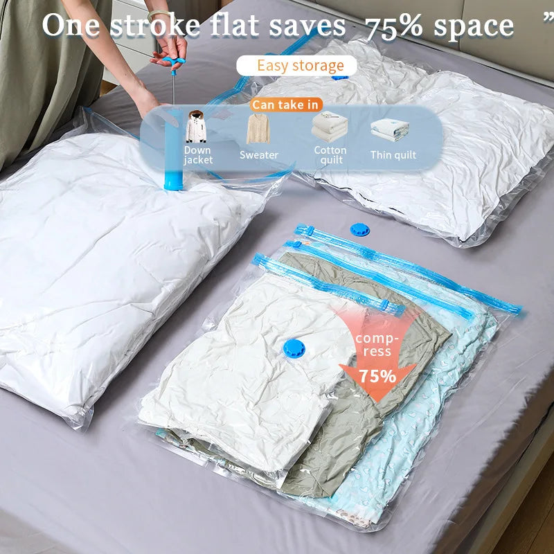 Vabena Vacuum Storage Bags for Clothes & Bedding - Space Saving Organizer