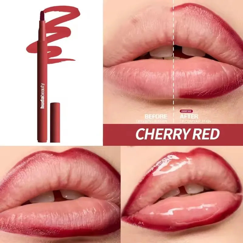 Vabena Velvet Brown Lip Liner Pencil - Matte, Waterproof & Non-Stick Lip Contour