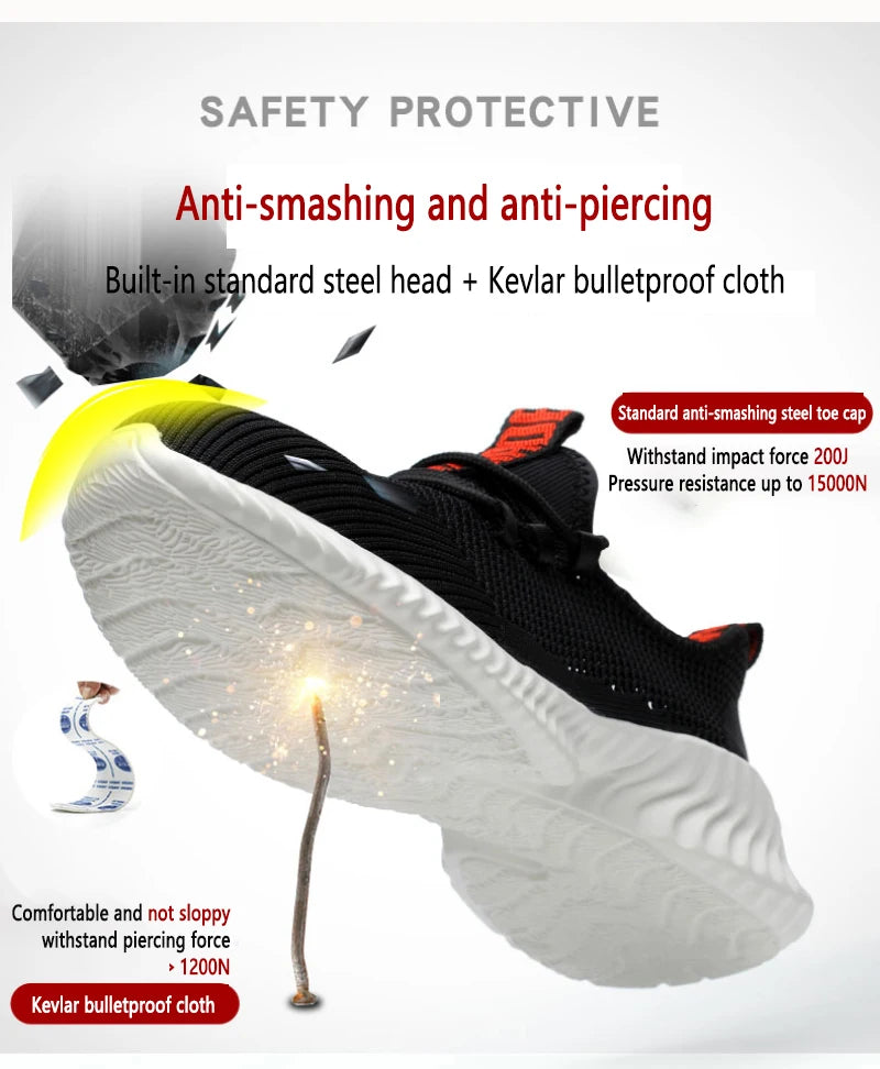 Iairay Lightweight Hyper-Breathable Summer Work Shoes