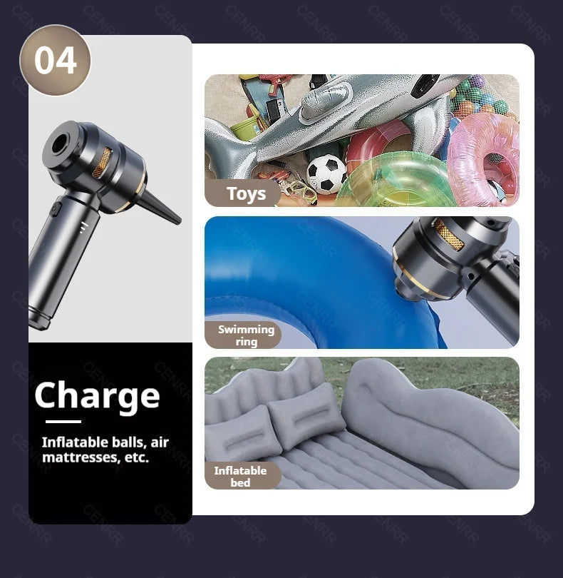 CENRR 998000PA Powerful Portable Wireless Car Vacuum & Robot