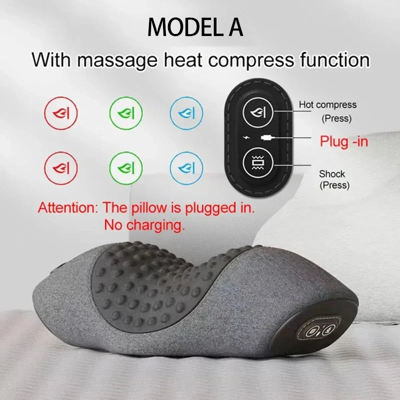 Vabena Electric Neck Massager: Cervical Pillow, Heat, Vibration & Stretch