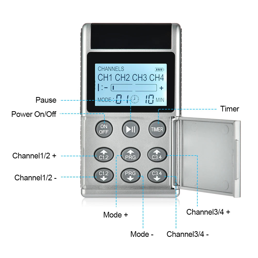 Vabena 15 Modes EMS TENS Electric Muscle Stimulator Pain Relief Device