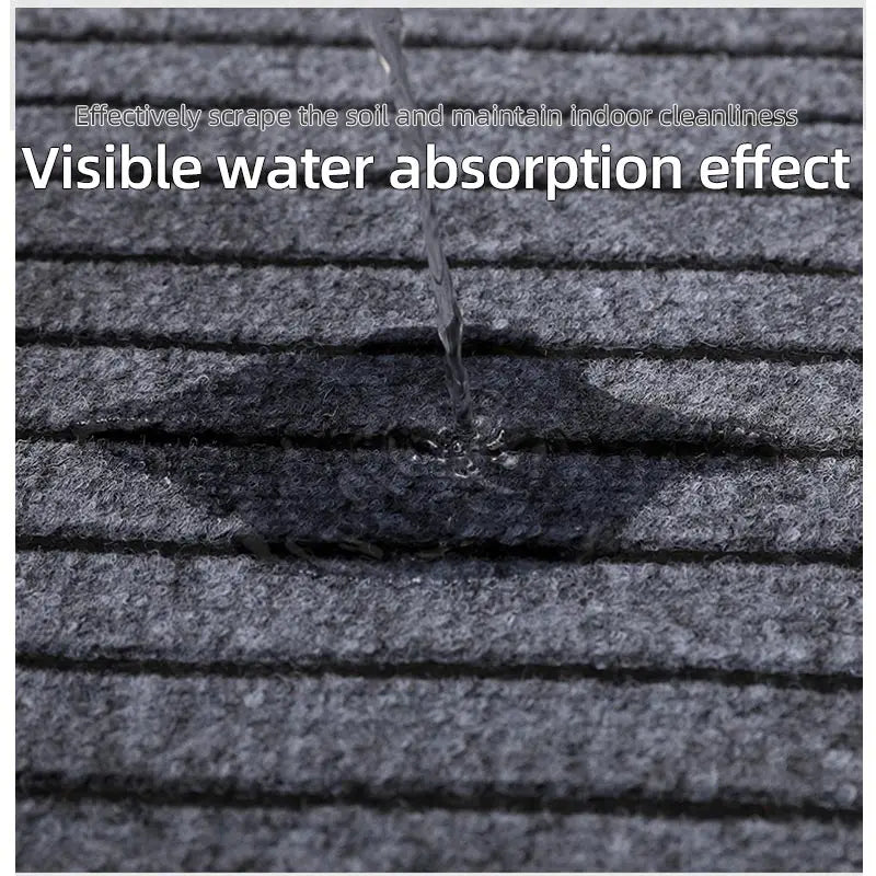 Large Striped Rubber Anti-Slip Corridor & Outdoor Carpet | Washable Area Rug