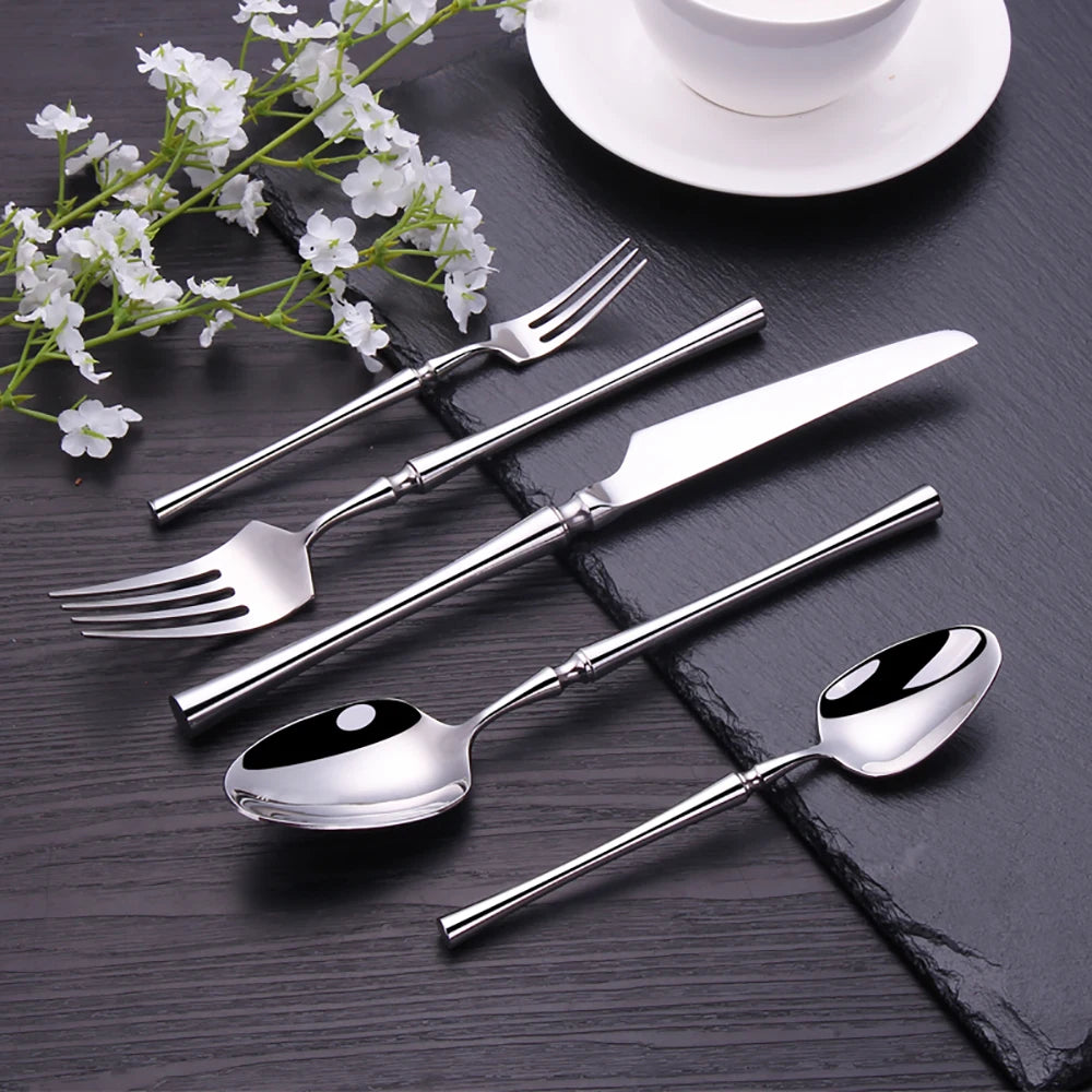 Luxury Gold Cutlery Set - Stainless Steel Dinnerware Flatware (10-30 Pcs)