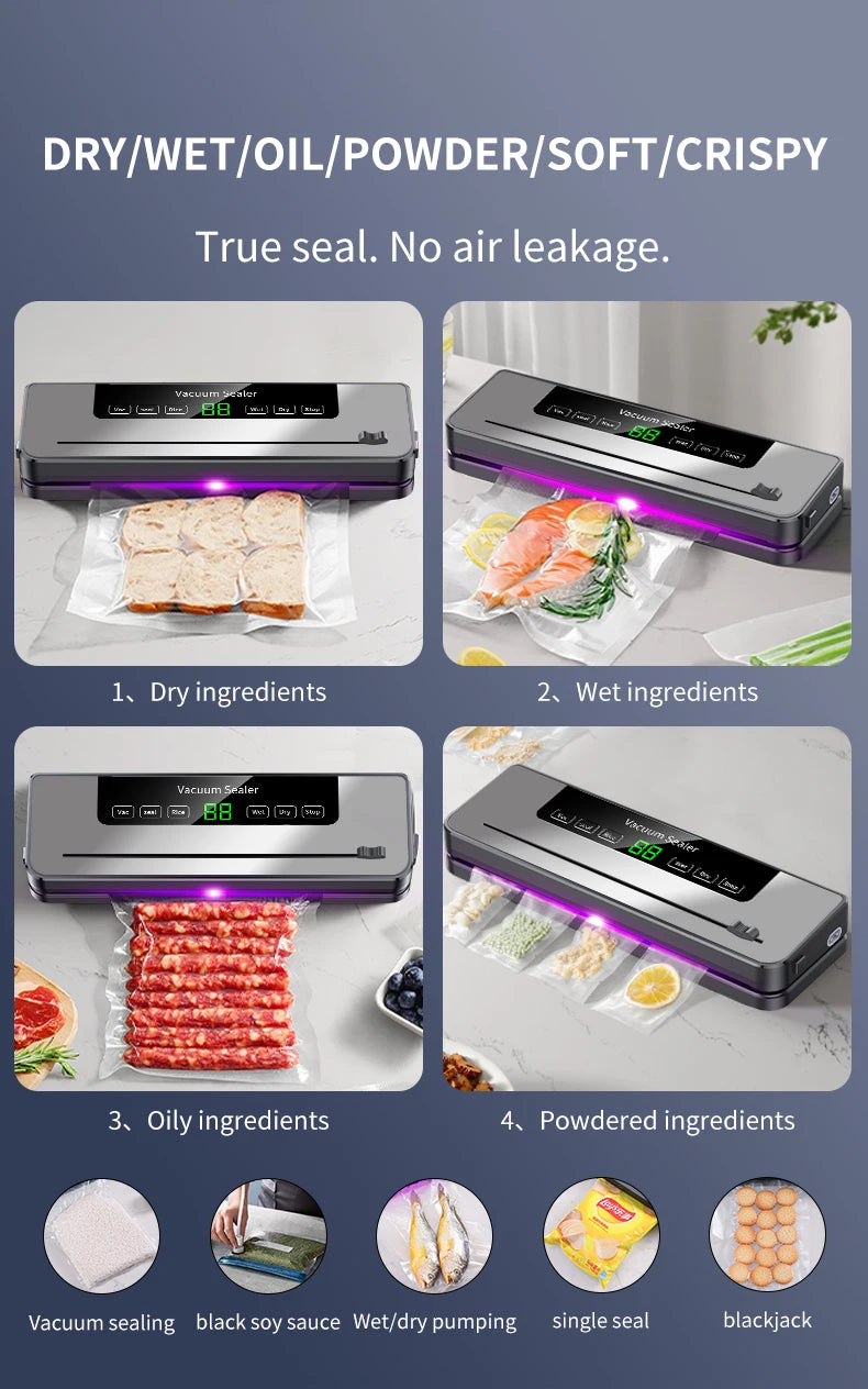 Electric Vacuum Sealer Machine | Dry & Wet Food Preservation