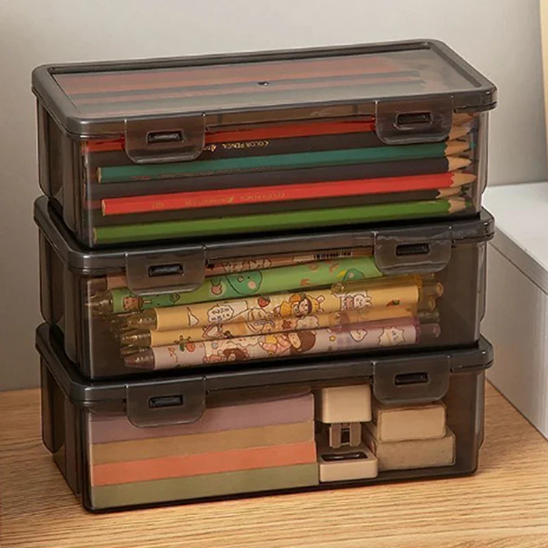 Clear Large Capacity Pen Case - Lightweight School Organizer