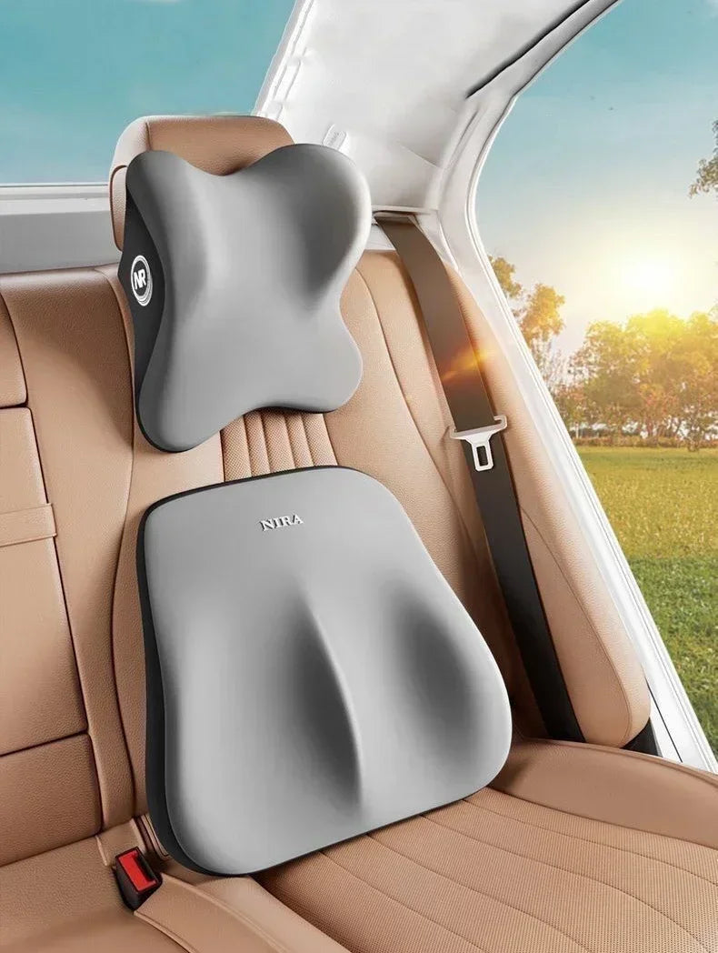 Amagi Memory Foam Car Comfort Set - Headrest, Lumbar, Back Support