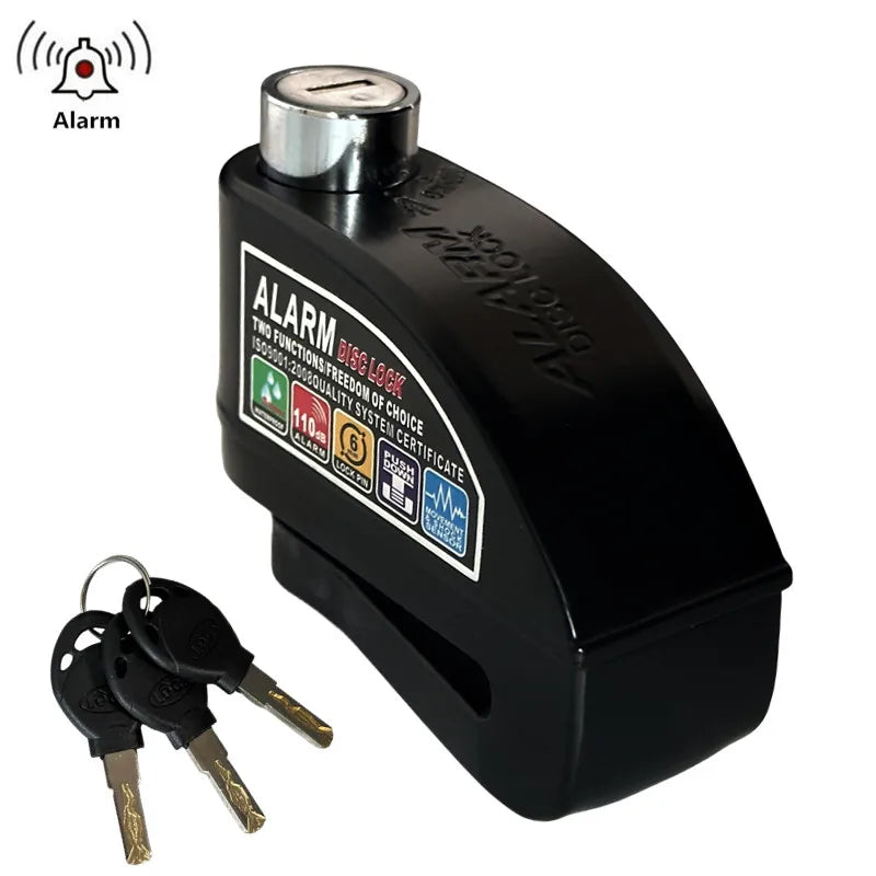 Falante Motorcycle Disc Brake Alarm Lock - Waterproof Anti-Theft Security for Bikes