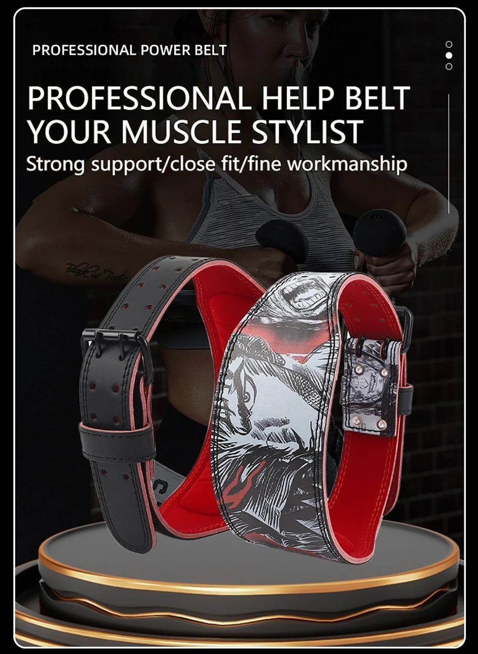 LOOGDEEL Lower Back Support Belt for Fitness, Weightlifting & Gym | Breathable Lumbar Waistband for Men & Women