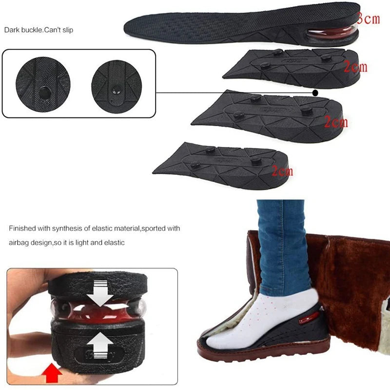 Height Increase Insoles - Air Cushion Shoe Lifts (3-9cm) for Men & Women