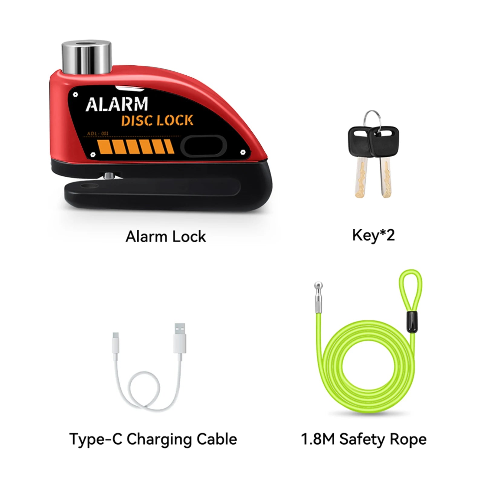 Extractme 120dB Motorcycle Alarm Disc Lock - Anti-Theft Security