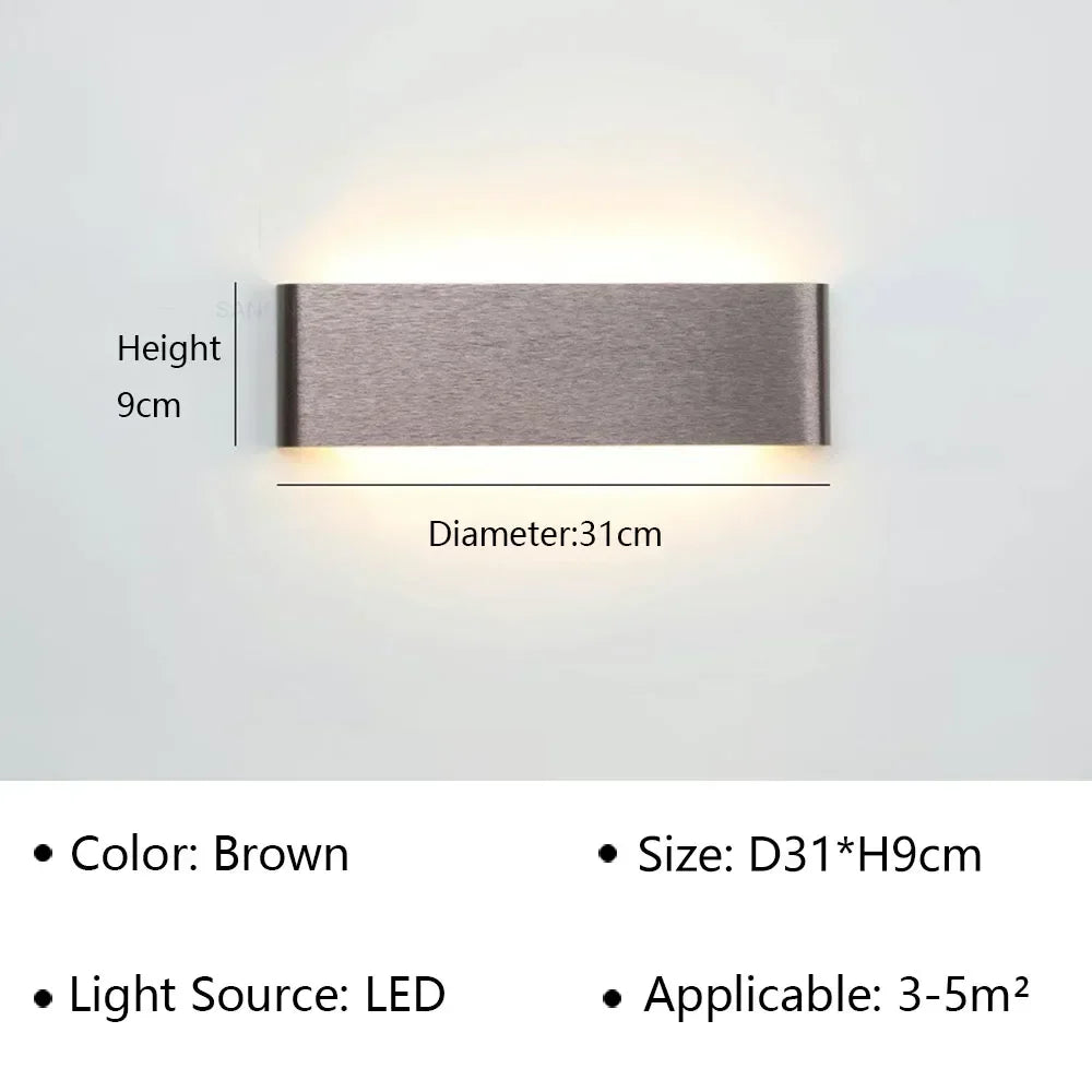 Modern LED Wall Lamp Sconce - Indoor Lighting Fixture for Bedside, Living Room, Stairs, Bathroom & Home Decor