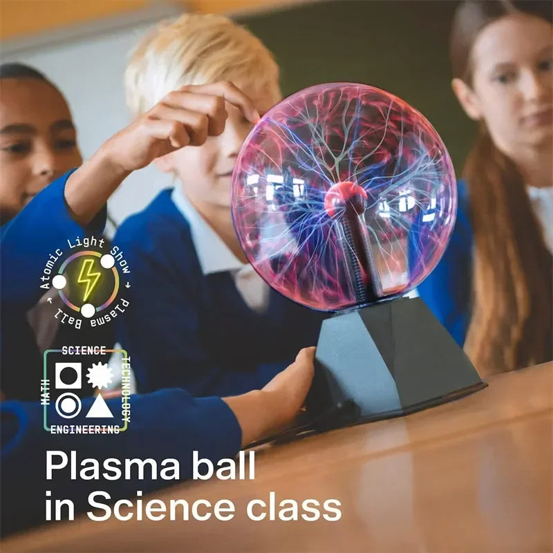 8 Inch Sound Control Plasma Ball Lamp - LED Touch Night Light