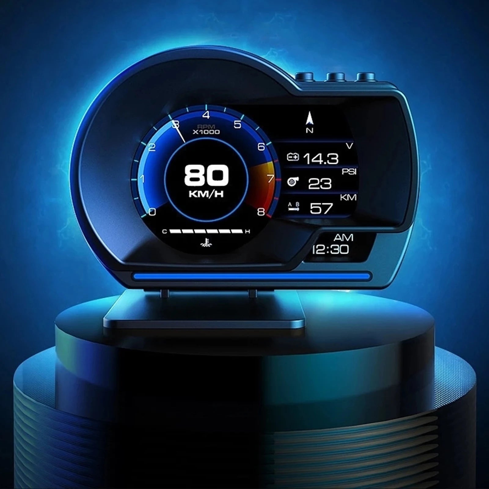 Vabena OBD2+GPS HUD: Smart Speedometer, RPM & Warning for Car & Truck